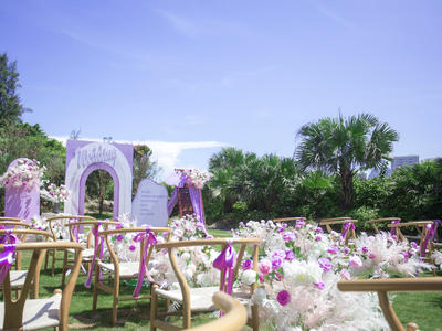 婚礼~小众韩式草坪粉紫白色婚礼